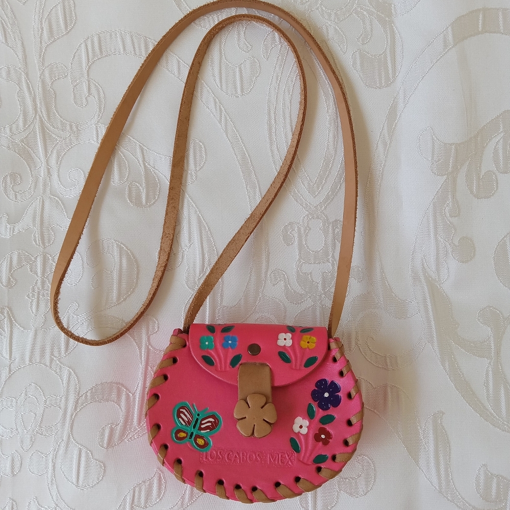 Mexican hand stitched leather purse